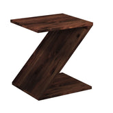 Maurice Solid Sheesham Wood Side End Table (Walnut Finish)